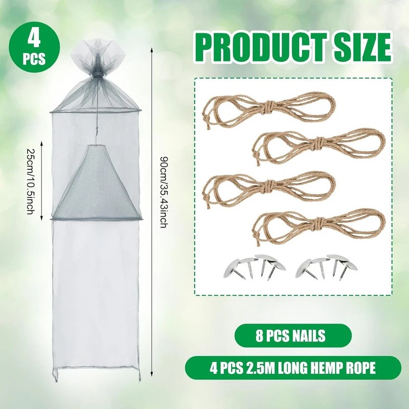 16 Pack Spotted Lanternfly Traps Lantern Fly Killer Mesh Tree Trap with Jute Rop gallery