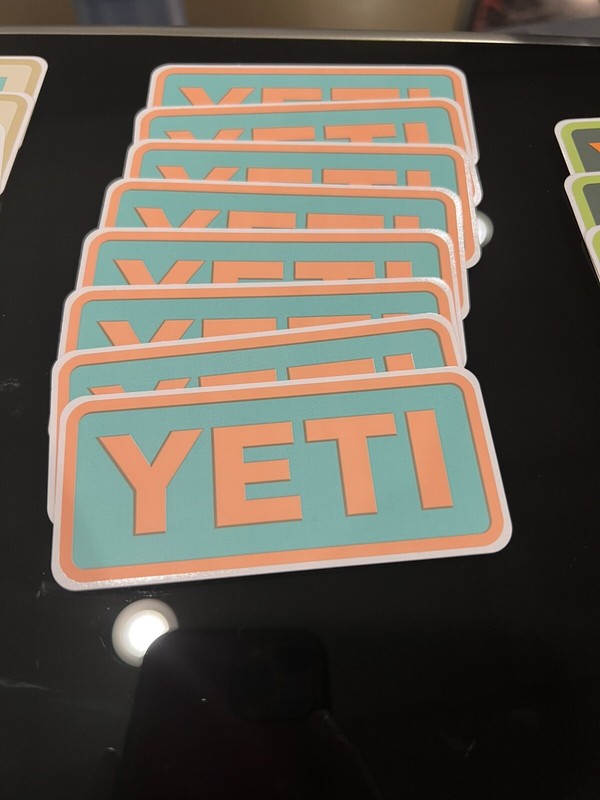 Authentic YETI Decal / Stickers -different colors green orange Black Grey White gallery