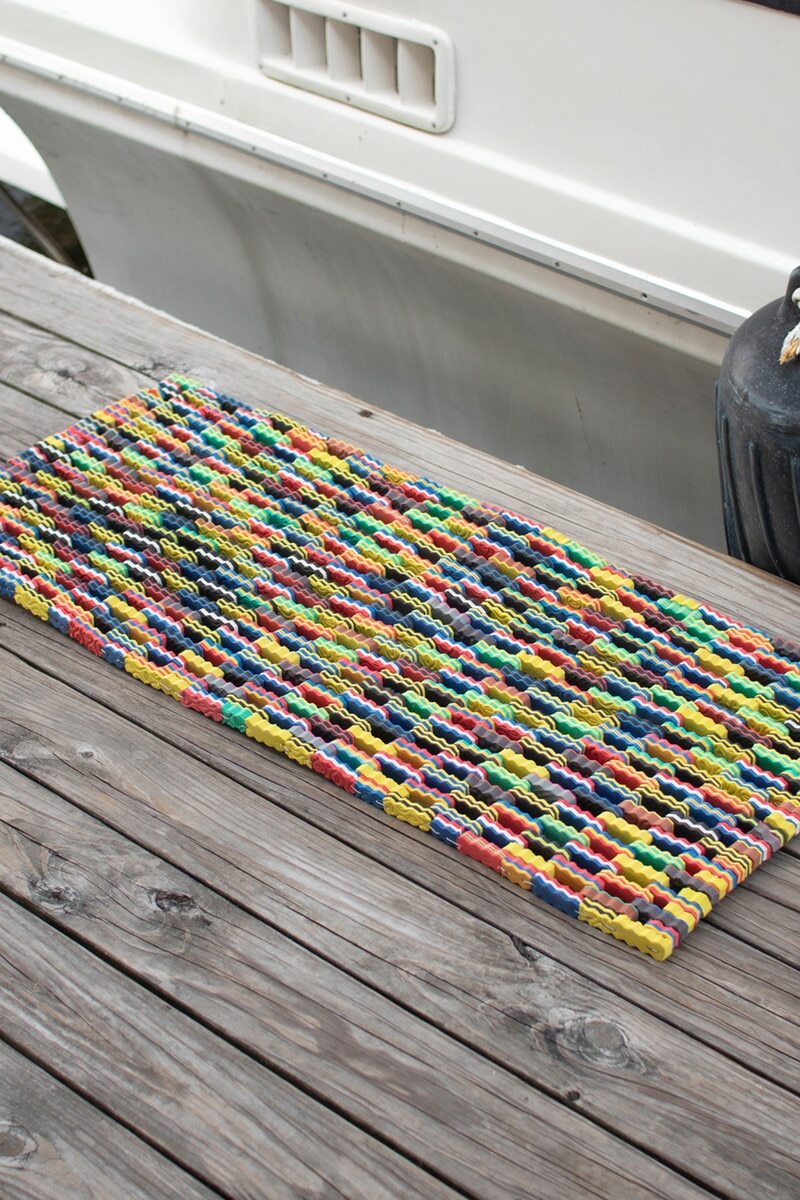 Door Mat Recycled Flip Flops 20 x 48 Beach Coastal Cottage Decor gallery