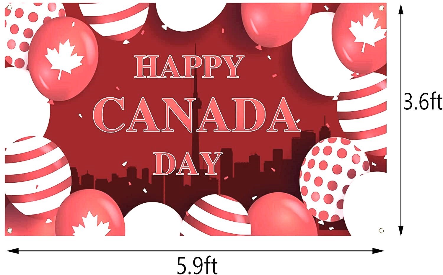 Happy Canada Day Backdrop Banner July 1st Canadian National Day Holiday Party gallery