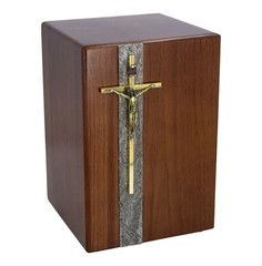 Solid Oak Wooden Urn For Ashes