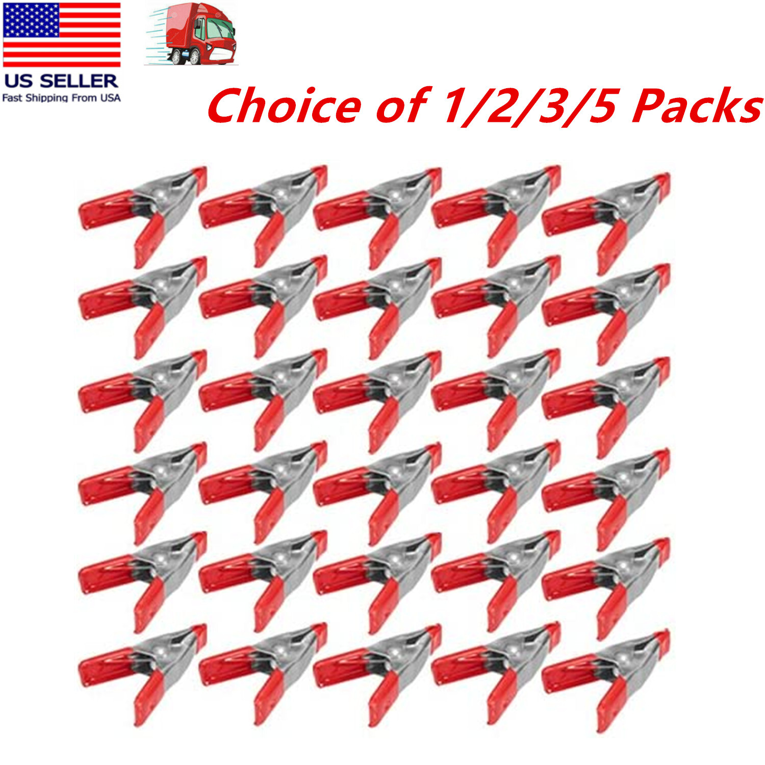 1-40 Pcs 2" inch Heavy Duty Metal Spring Clamps Small Tool Clip Jaw Opening gallery