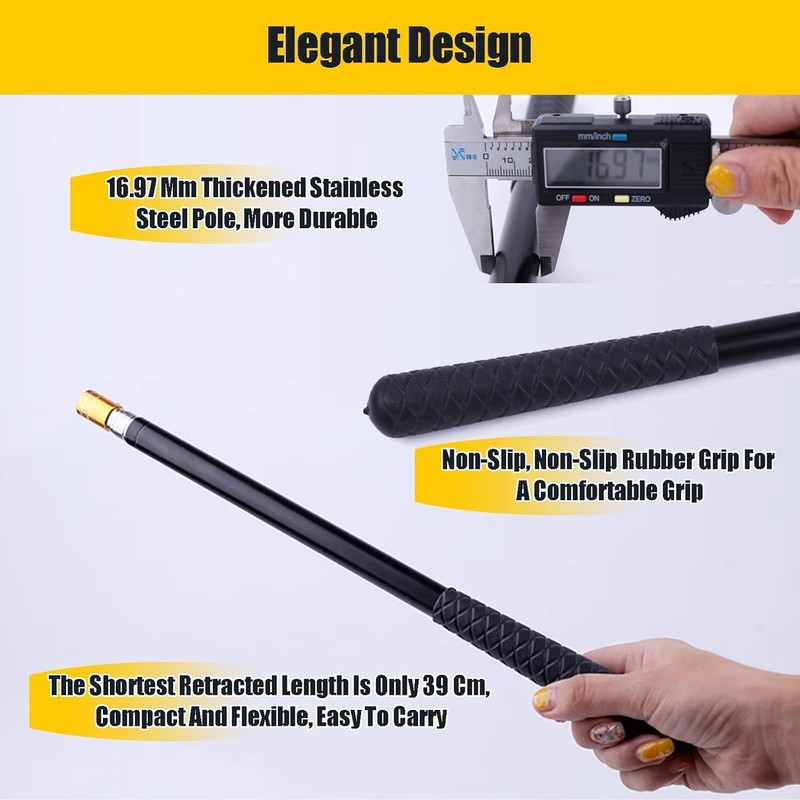 Snake Hook Grabber Tool - 60 Inches Extensible Stainless Steel Reptile Catcher S gallery