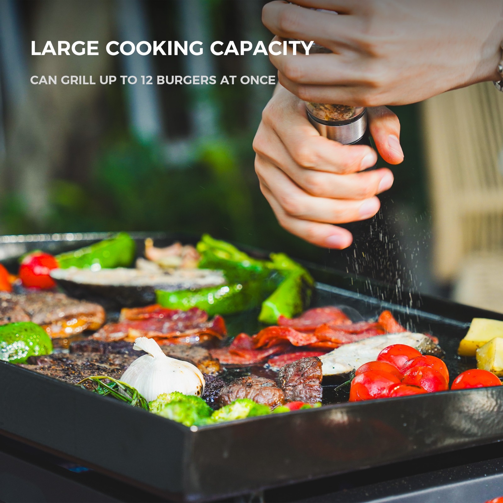 MASTER COOK 23 inch Griddle,2-Burner Flat Top Propane Grill,24,000 BTU,wirh Hood gallery