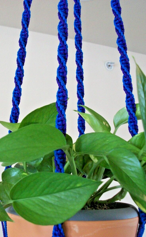 Handmade Macrame Plant Hanger - Double Spiral Plant Hanger - Plant Hanger Holder gallery