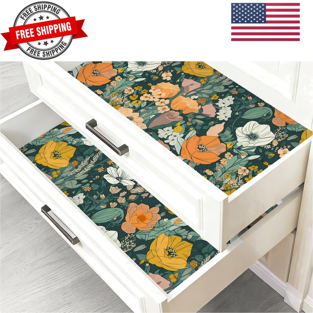 Shelf and Drawer Liner, Self Adhesive Shelf Liner, Waterproof Cabinet Liners ...