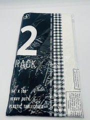DecorRack 2-Pack White Rectangular Tablecloths, BPA-Free, 54×72 inch