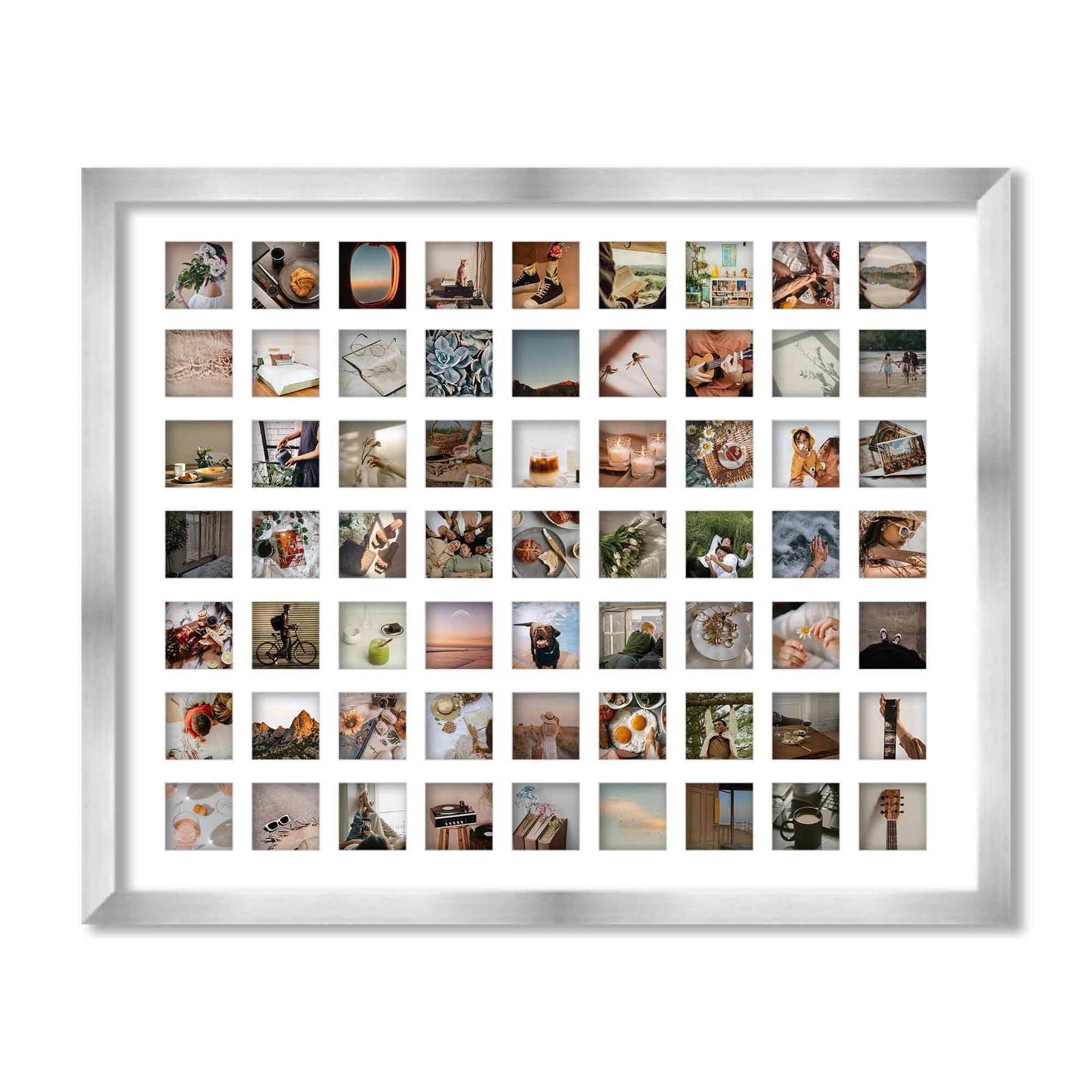 31x40 Frame With a Massive Collage Mat With (63) 4x4 Photo Openings gallery