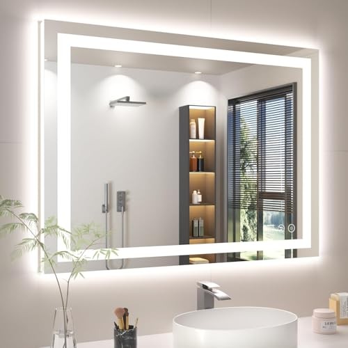 40X30 LED Bathroom Mirror with Lights, Anti-Fog, Backlit + Front 40"L x 30"W gallery