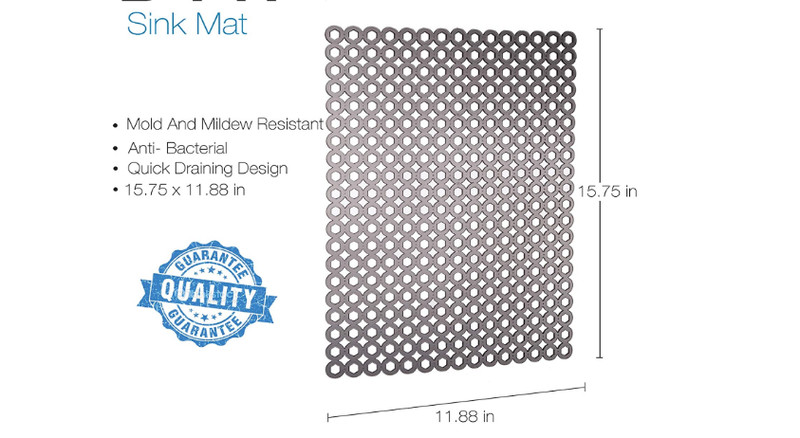 Sink Protector Mat Quick Draining Design Kitchen No Chipping Breaking Dishes Eco gallery