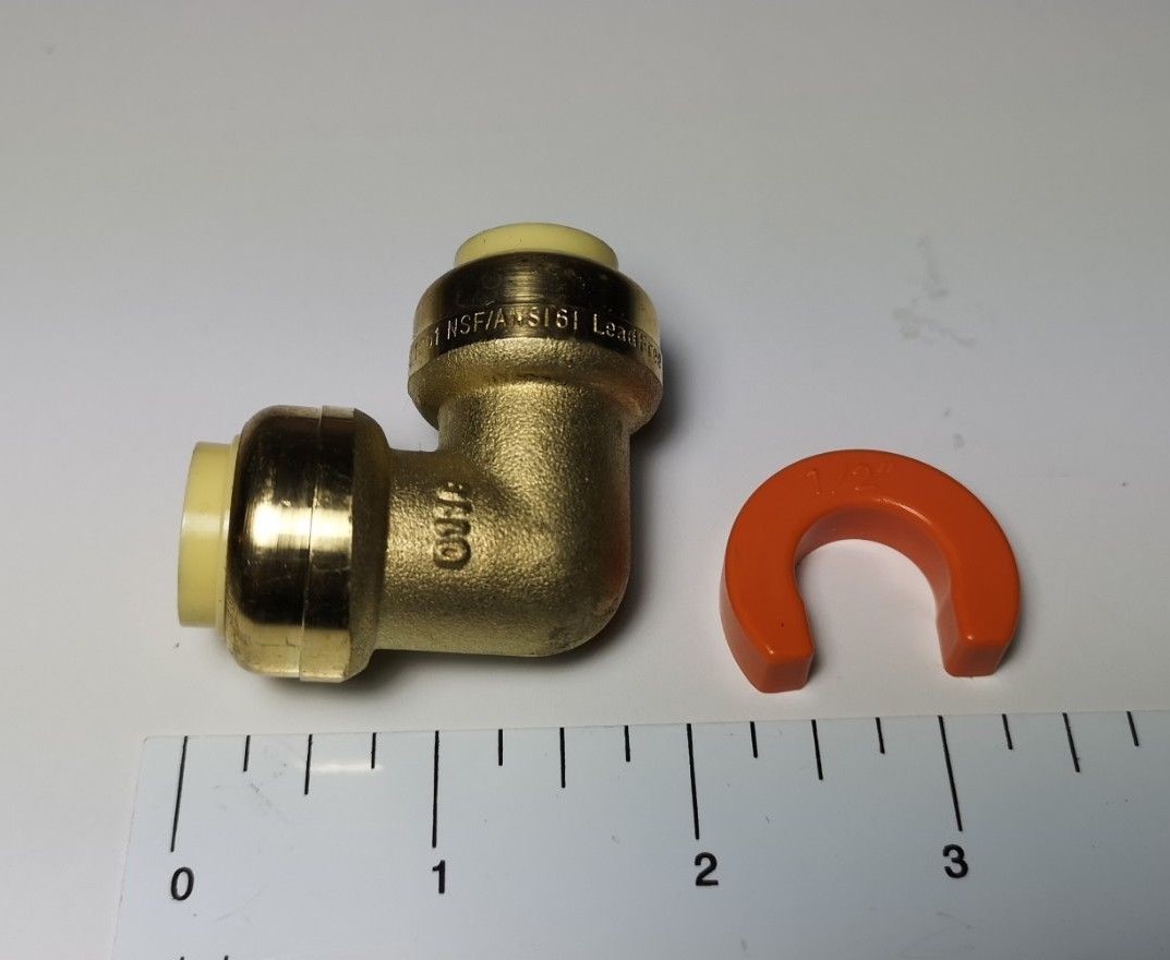 12 Pcs 1/2" Push Fit Elbow with 1 Free Disconnect Clip gallery