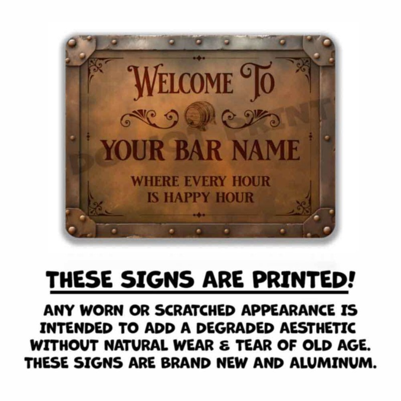 Proudly Serving Whatever You Bring Personalized Rusty Bar Metal - Metal Sign gallery