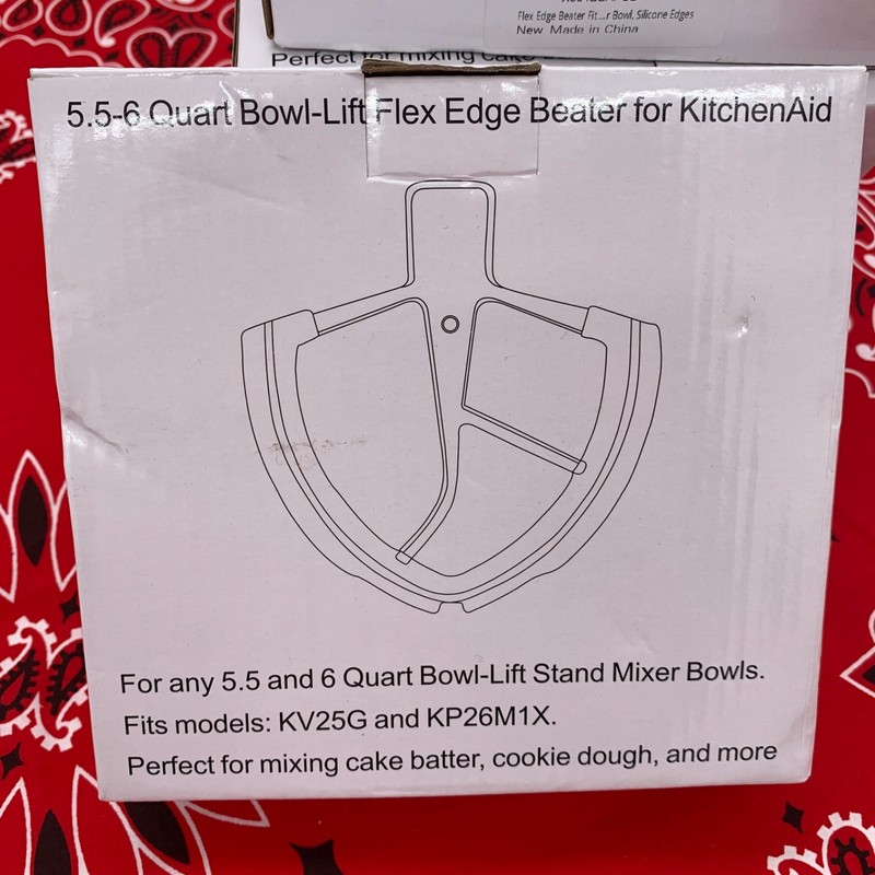Never Beaten 5.5-6 Quart Bowl Flex Edge Beater KithchenAid Models KV25G KP26M1X gallery