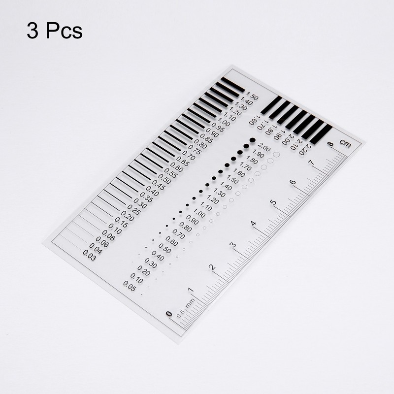 3pcs High Precision SEC Size Estimation Chart 90x55mm 0.12mm Diameter Line gallery