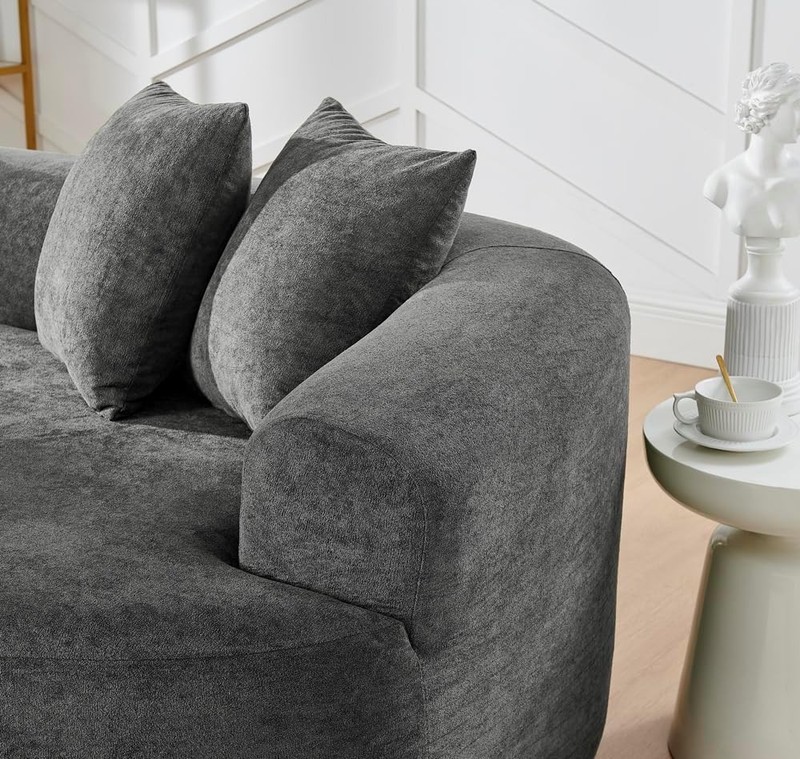 Modern Cloud 4-Seater Sectional Curved Sofa Minimalist Compression Couch gallery