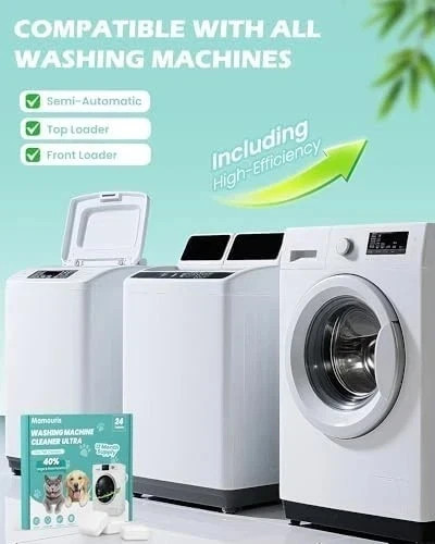 Uproot Clean Washing Machine Cleaner Tablets - 24 Pack for a 12 Month Supply. Fo gallery