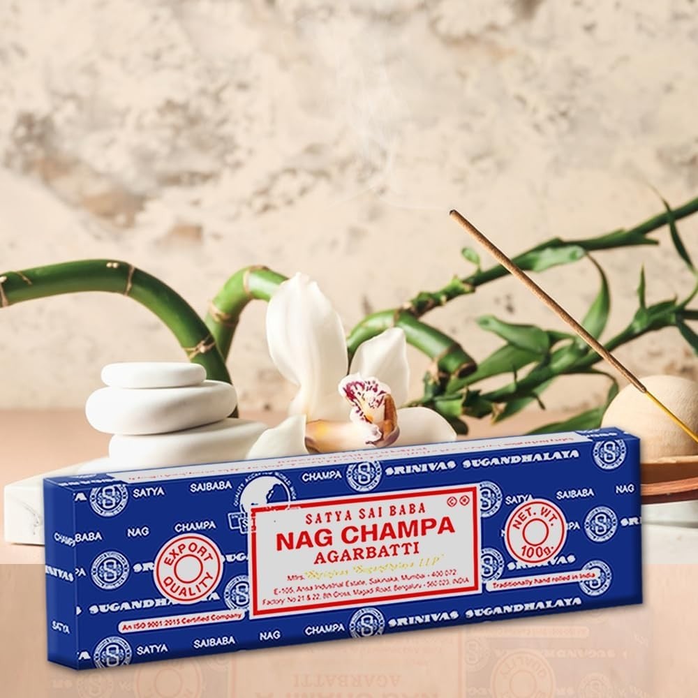 100 Gram Sai Baba Incense - Hand-Rolled Nag Champa Sticks for Relaxation & Peace gallery