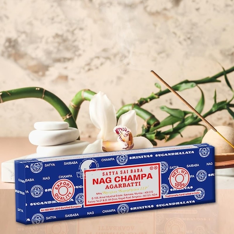 100 Gram Sai Baba Incense - Hand-Rolled Nag Champa Sticks for Relaxation & Peace gallery