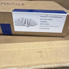 Rest Evercool Cooling Pillowcases Standard 19”X29” In Arctic White
