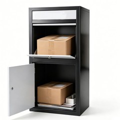 Package Delivery Boxes Galvanized Steel Parcel Mailbox with Key Lock & Hardware