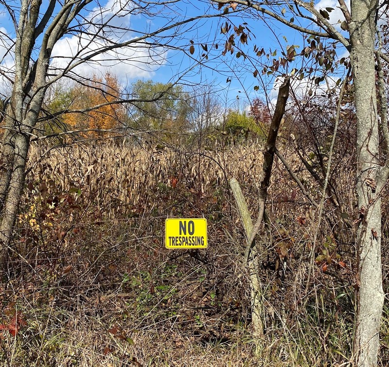 "NO TRESPASSING" YELLOW WARNING SIGN, METAL gallery