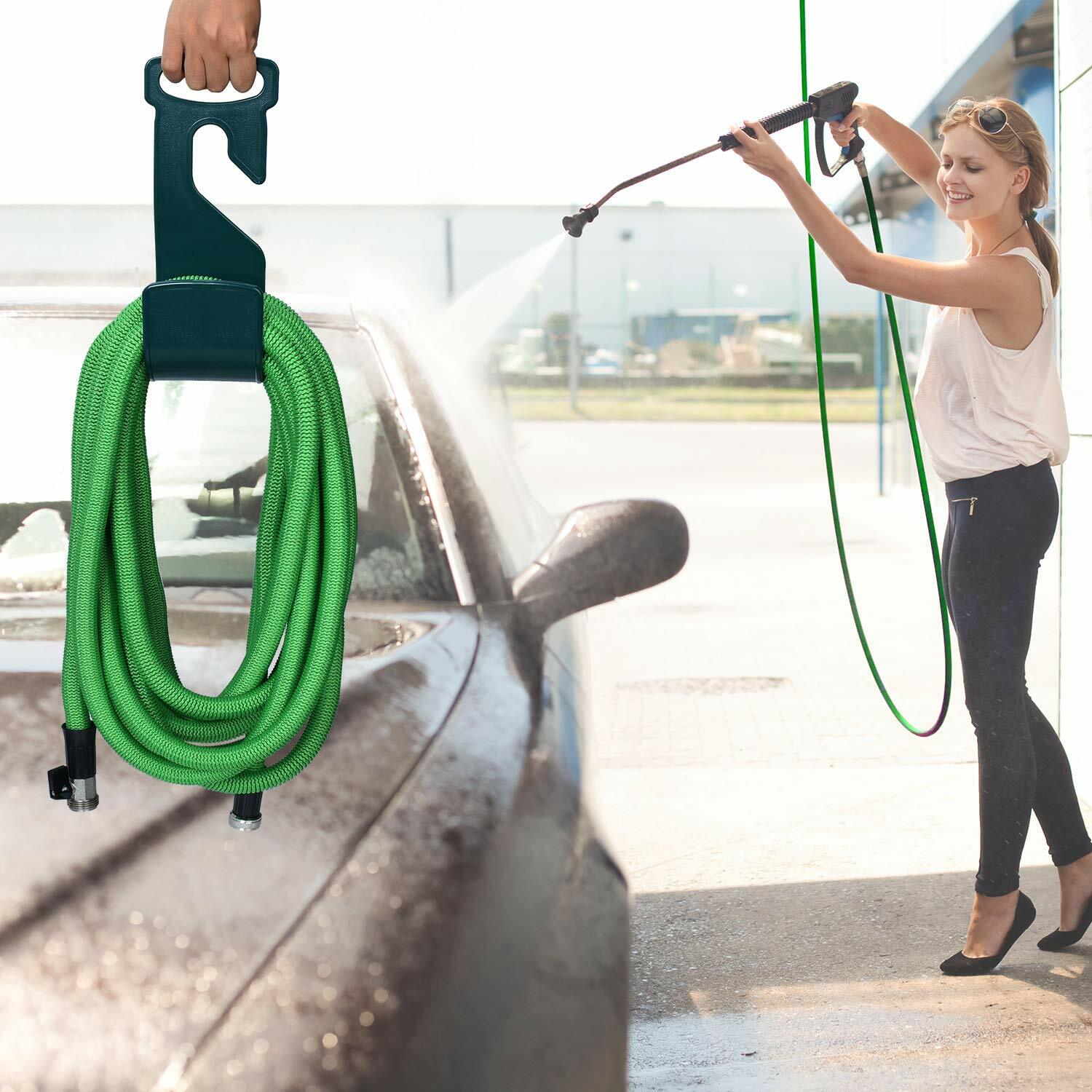 Garden Hose Hanger Spigot/Wall Mount Water Hose Holder Hook Dark Green gallery