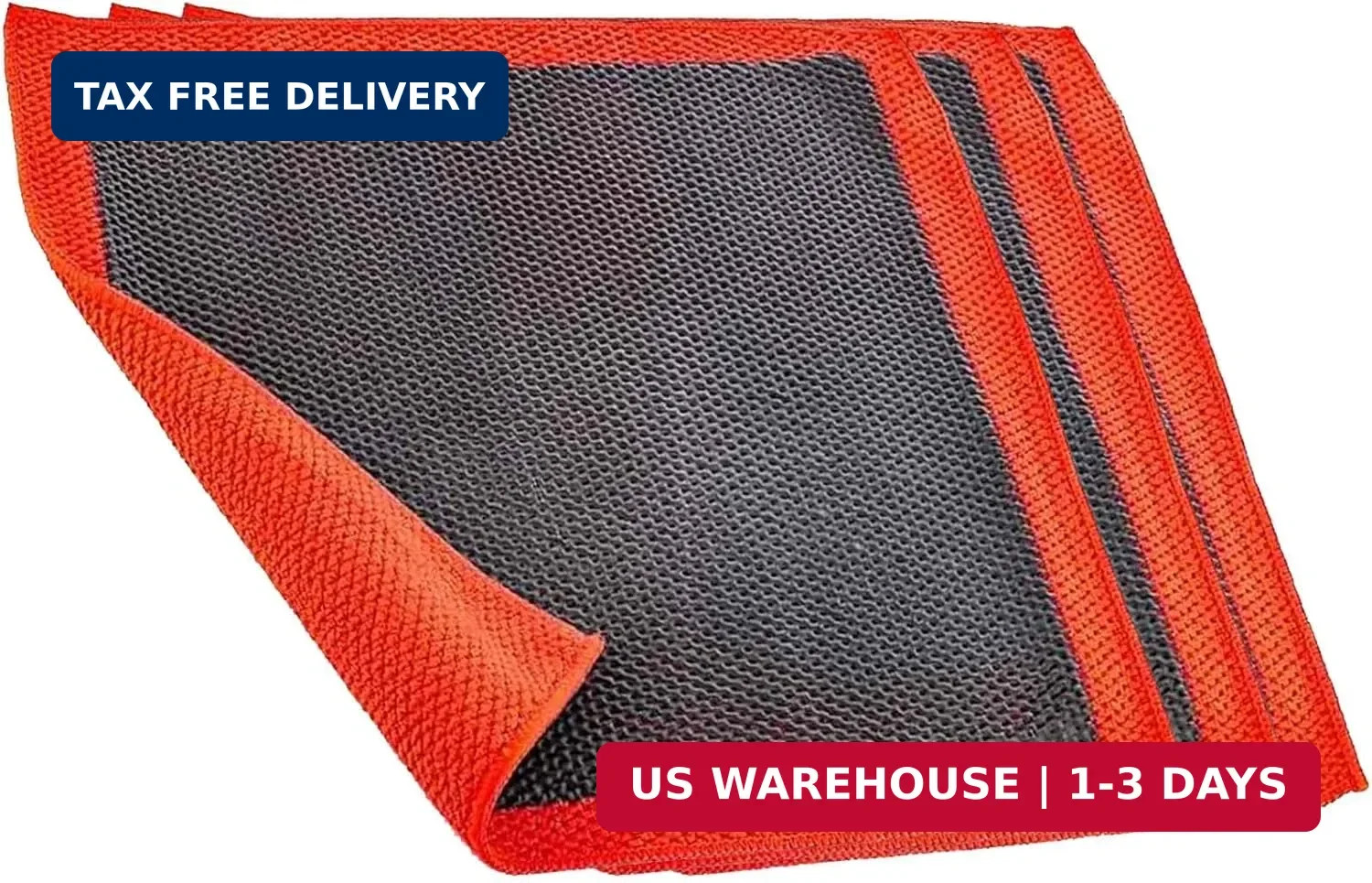3 Pcs 12'' Fine Grade Clay Towel, Perforated Synthetic Decontamination Towel for gallery