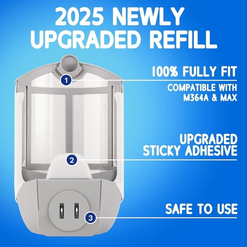 NEW 8 Count Pack Flying Insect Bug Trap Refill Cartridge Compatible with Zevo gallery