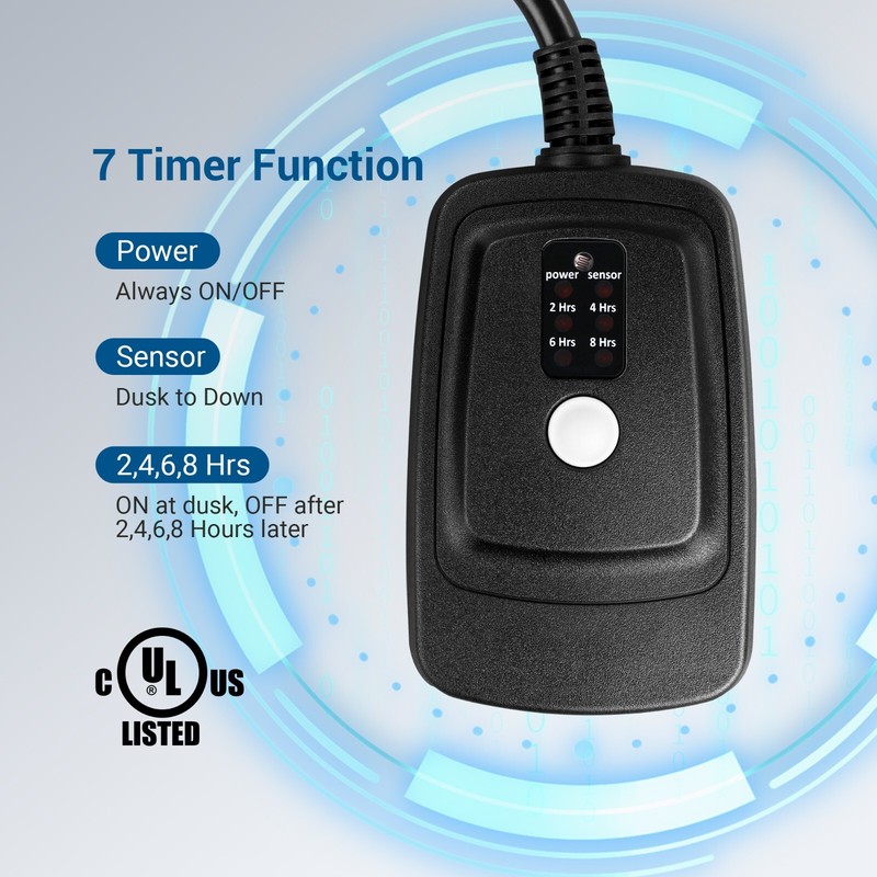 DEWENWILS Remote Control Outlets Timer Waterproof Plug in Dusk to Dawn Outlet gallery