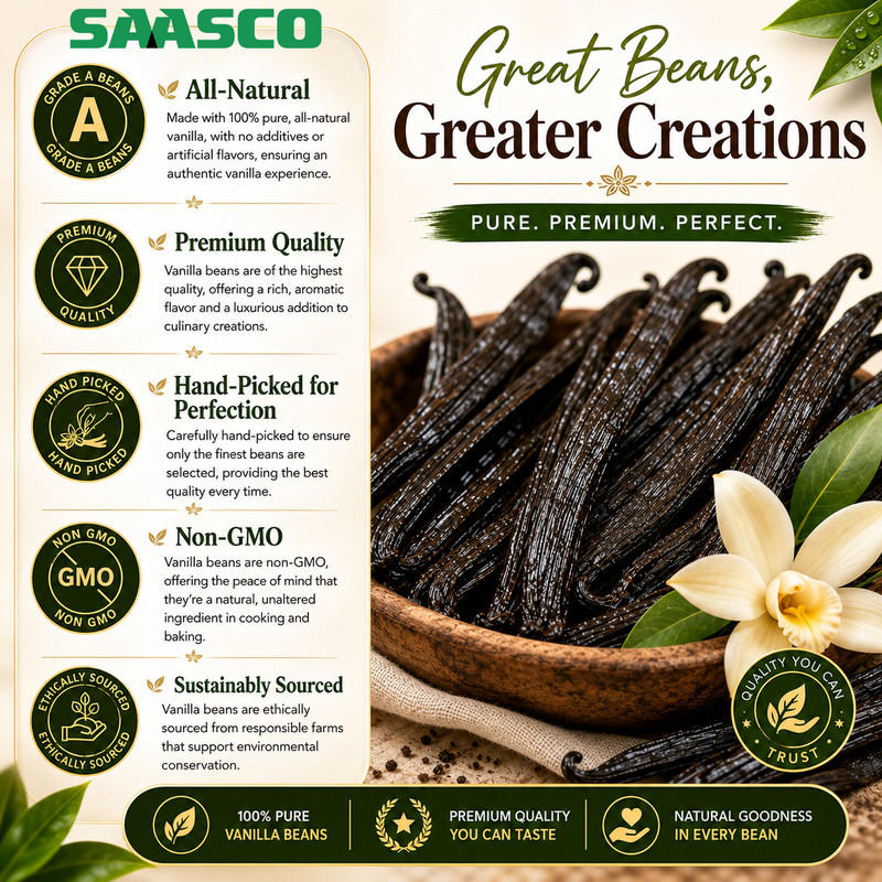 Tahitian Vanilla Beans Premium Grade A Whole Pods 1/2 Pound gallery
