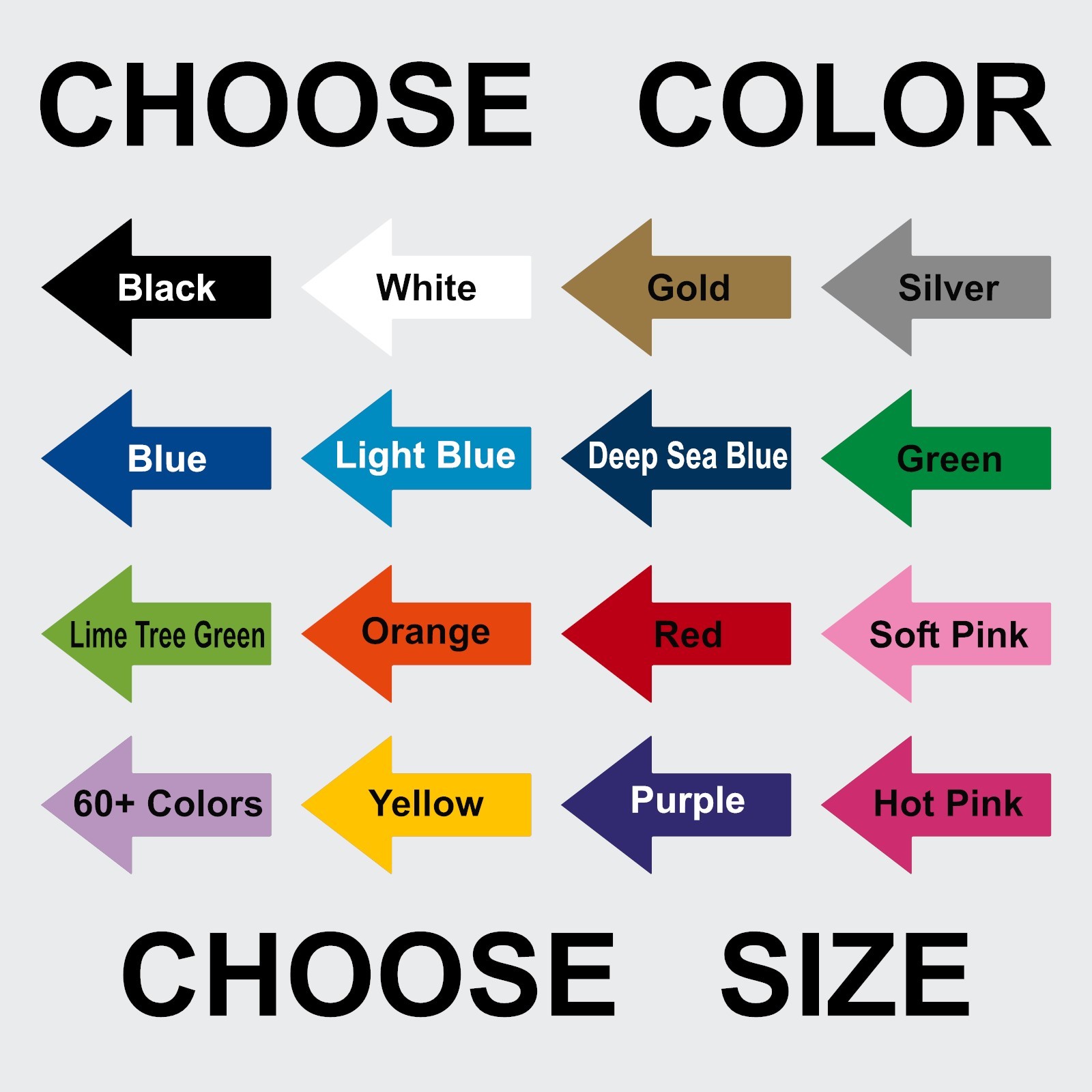 Arrow Direction Stickers! Pick Size Color! Permanent Outdoor Glossy Vinyl Decals gallery