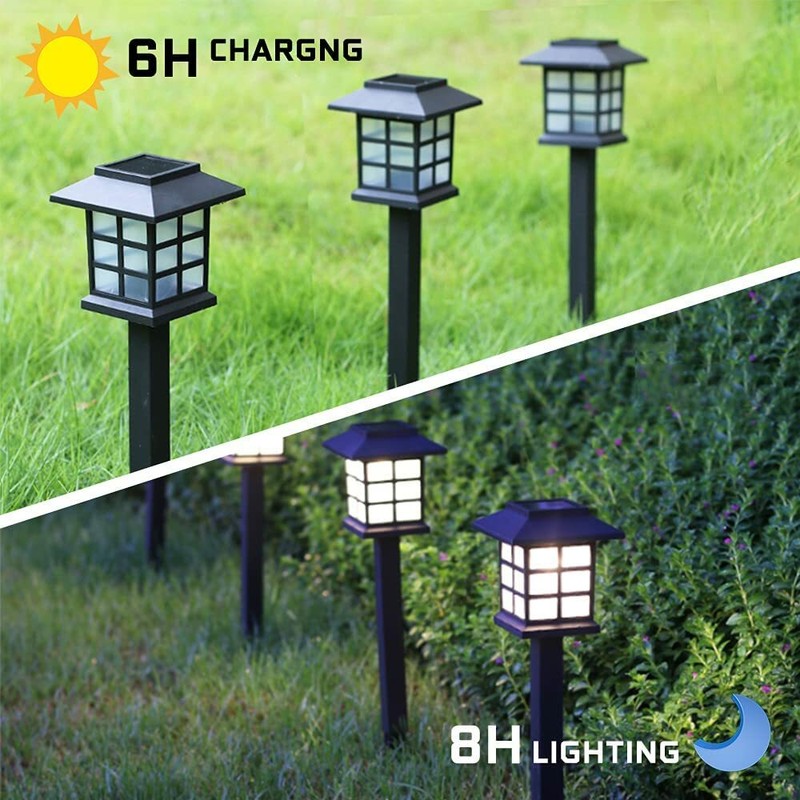Solar Pathway Lights Outdoor LED Solar Powered Garden Lights 12 Pack Waterproof gallery