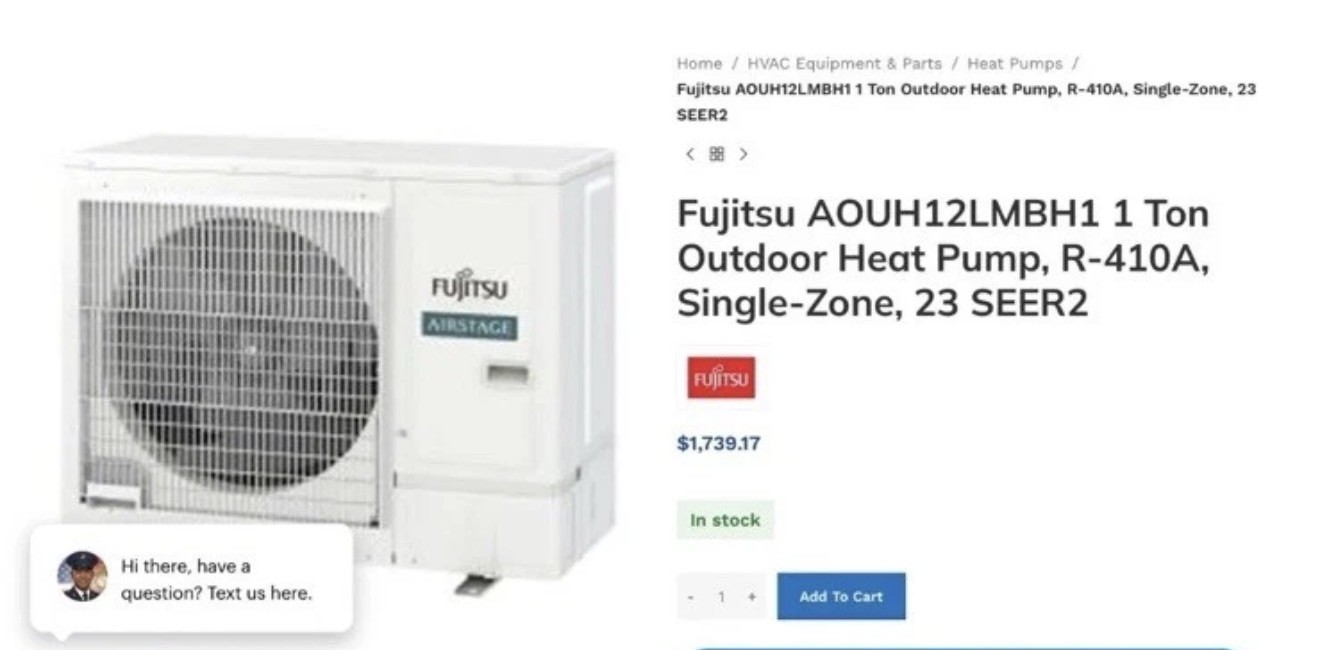 Fujitsu AOUH12LMBH1 Mini Split 12000 BTU Heat Pump Outdoor Unit NEW gallery