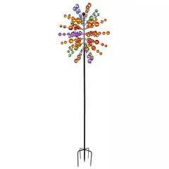 84 In. Tall Cosmic Array Wind Spinner Stake, Multicolor