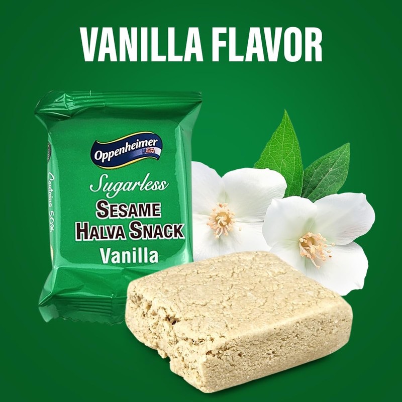 Sugarless Sesame Halva Snacks Vanilla Flavors - Delicious Sweet Israeli Mini gallery