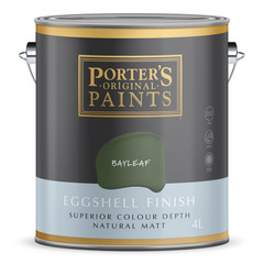 Porter’s 4L Bayleaf Eggshell Finish Broadwall Washable Paint – 4L