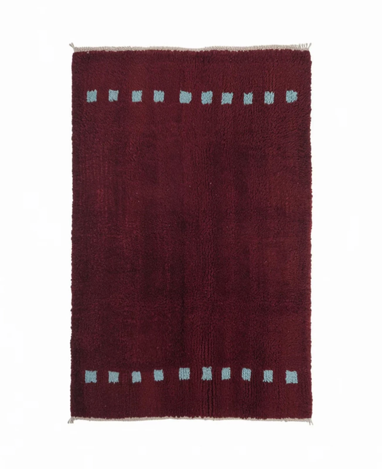 Beni Ourain Berber Moroccan Wool Rug Color Burgundy Blue Design Carpet Area Rug gallery