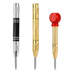 3pcs Spring Loaded Automatic Center Punch Set for Drilling Wood Metal Plastic