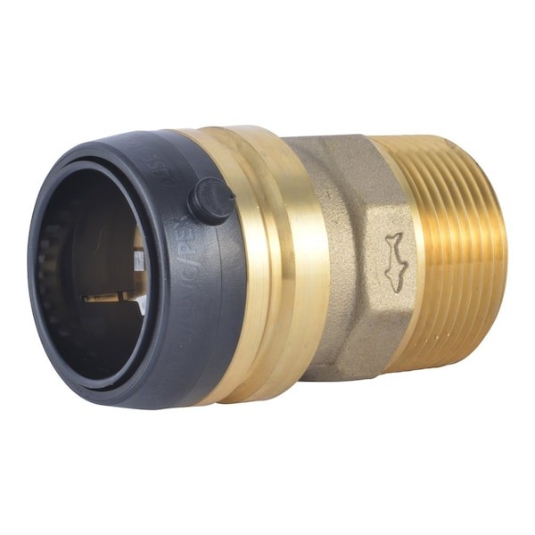 Sharkbite Uxl113532m Fitting, Straight, Brass, Push-Fit 11/4 In, Mnpt 11/4 In gallery