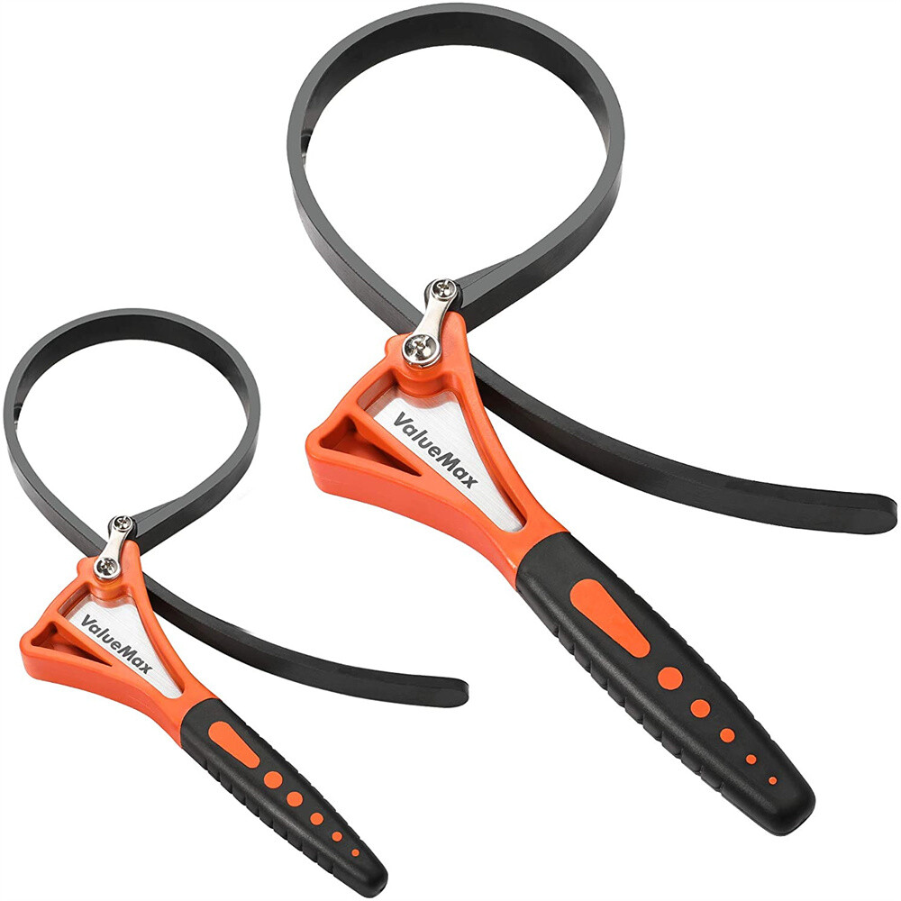 ValueMax 2 Pcs Rubber Strap Wrench Set Adjustable Strap,Comfort Nylon TPR Handle gallery