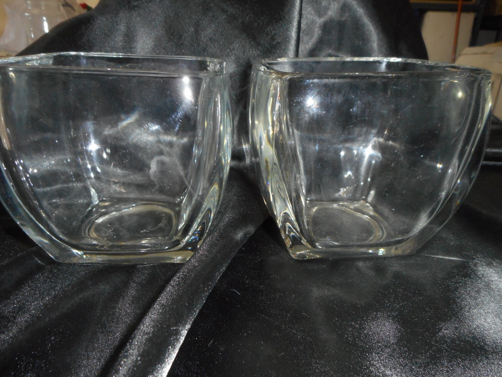 2 Party Lite Square Glass Candle Holders Free SH with 6 or more items gallery