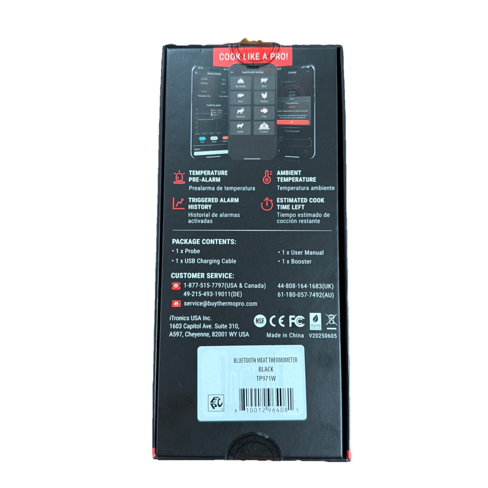 ThermoPro Truly wireless meat thermometer Temp Spike Plus Brand New gallery
