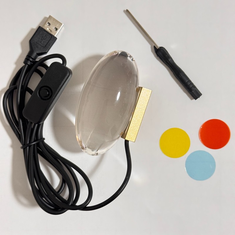 Crystal Eye LED Projector Table Lamp USB Powered 3 Filters Bedside Light Gift gallery