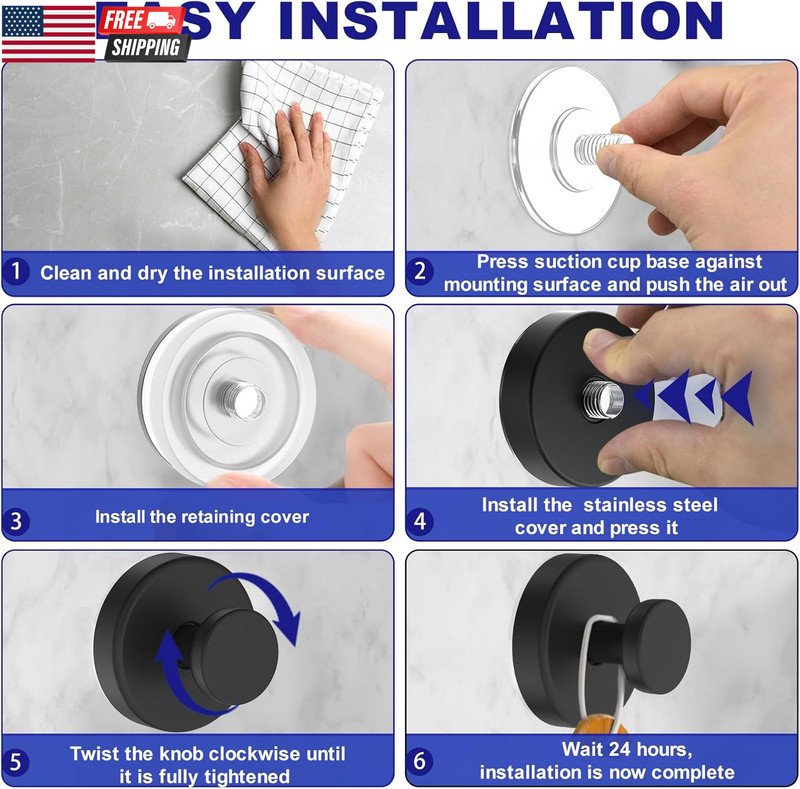 Suction Cup Hooks for Shower, Removable Towel Hooks for Bathroom Window Glass Do gallery