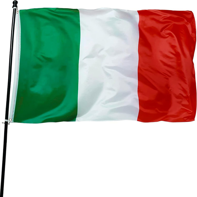 DANF Italy Flag 3X5 Ft Thick Polyester, Fade Resistant, Brass Grommets, Canvas H gallery