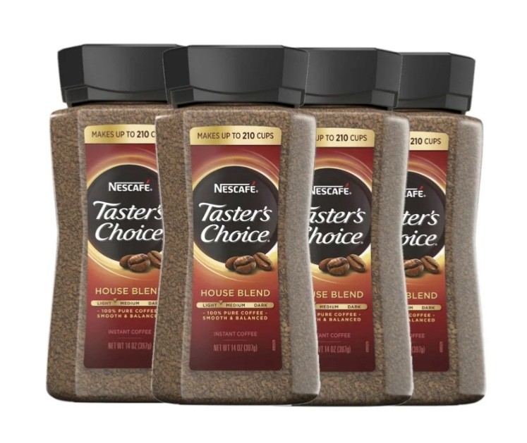 4 Jars Nescafe Taster's Choice Instant Coffee House Blend 14 OZ Ea Jar EXP 02/27 gallery