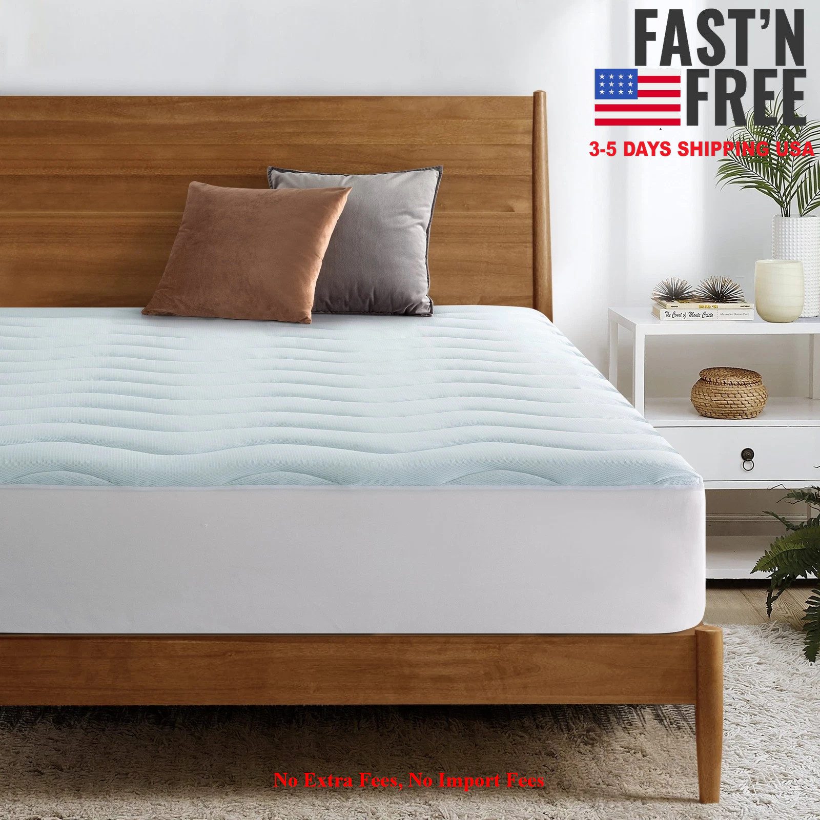 [HOT SALE] Sertapedic Cool, Fresh & Clean Quilted Comfort Mattress Pad, Queen gallery