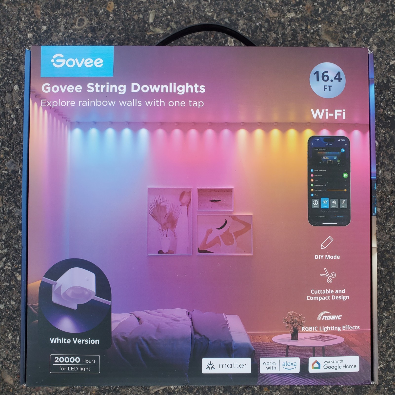 Govee String Downlights Smart LED Lights 16.4 Ft New Sealed - H808A gallery