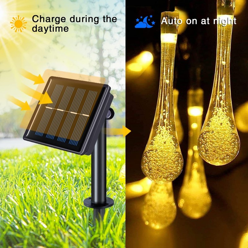 30 LED Solar Outdoor String Lights Solar Christmas Fairy Lights Garden Decor gallery