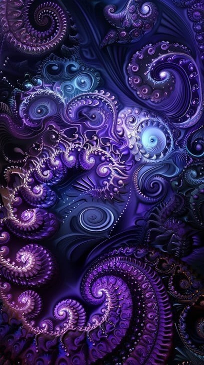Geometric fractal pattern sticker Multiple Sizes Vinyl Die Cut Glossy Print gallery